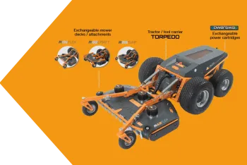 Torpedo távvezérelt napelem-, rézsű- és magasgazvágó 19.Kép