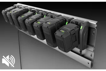 40-C80 akkumulátor töltő sín  (Fali tartó 8db töltővel) 3.Kép